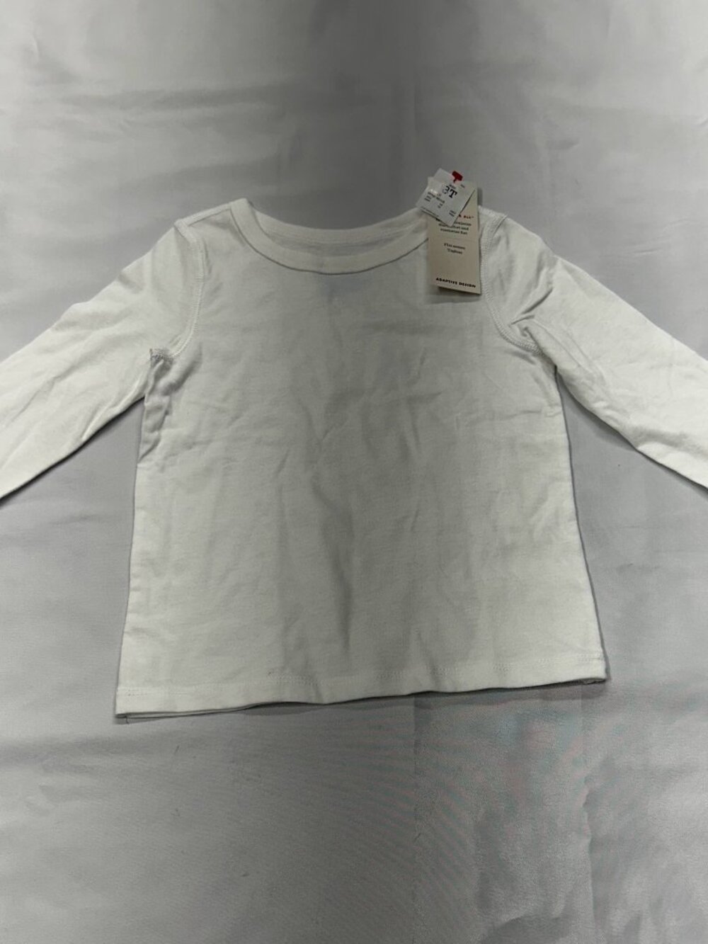 Cat & Jack Adaptive White Long Sleeve Shirt 3T NWT